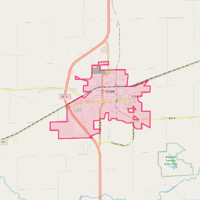 Map of Clinton