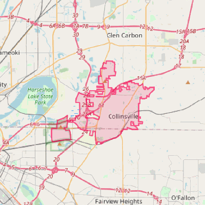 Map of Collinsville