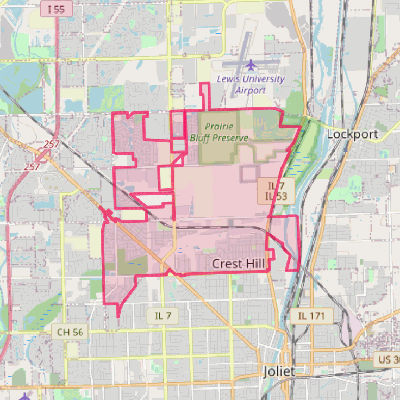 Map of Crest Hill