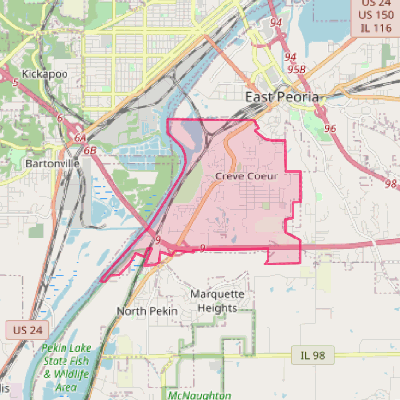 Map of Creve Coeur