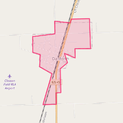 Map of Danforth