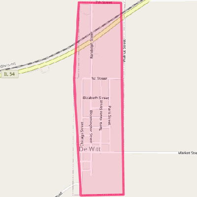 Map of De Witt