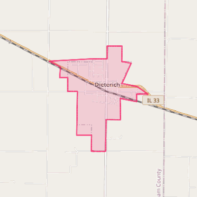 Map of Dieterich
