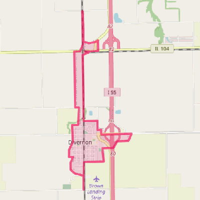 Map of Divernon