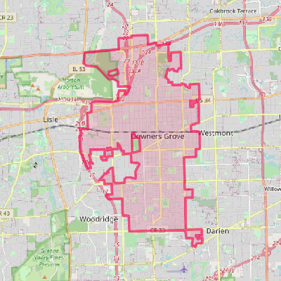 Map of Downers Grove