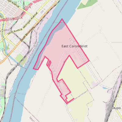 Map of East Carondelet