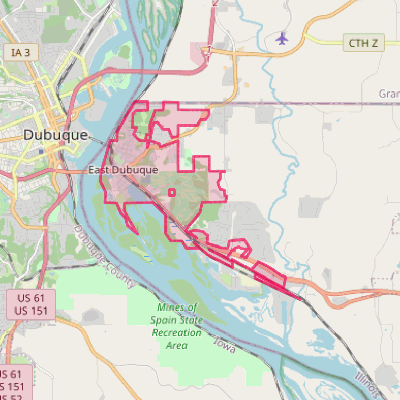 Map of East Dubuque