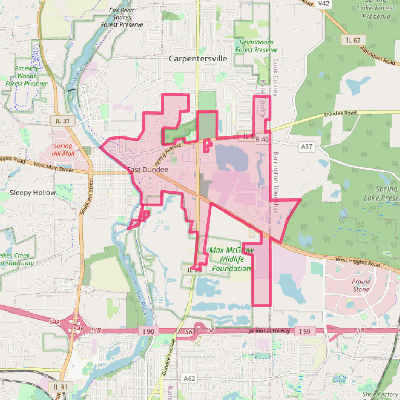 Map of East Dundee