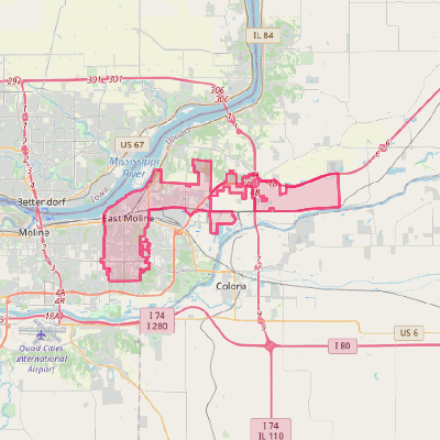 Map of East Moline