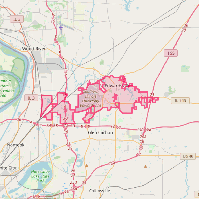 Map of Edwardsville