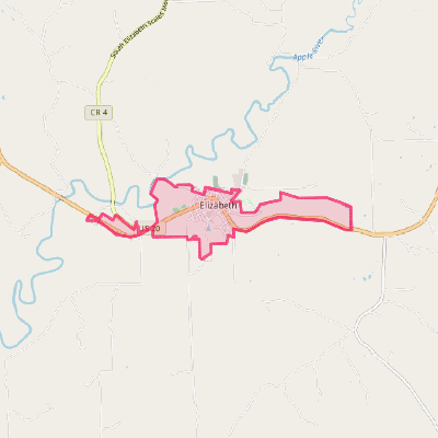 Map of Elizabeth