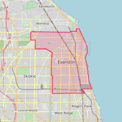 Map of Evanston