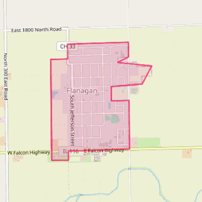 Map of Flanagan