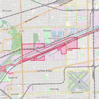 Map of Forest View