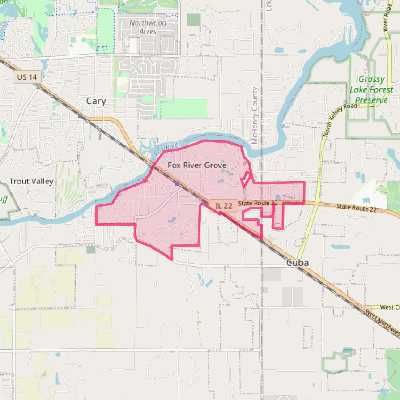 Map of Fox River Grove