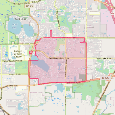 Map of Gages Lake