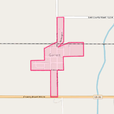 Map of Garrett