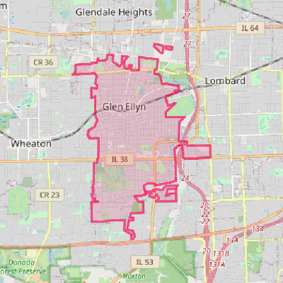 Map of Glen Ellyn