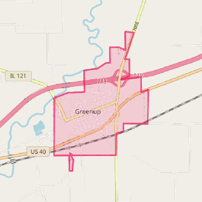 Map of Greenup