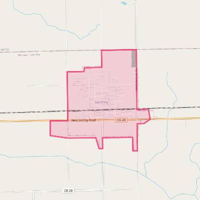 Map of Gridley