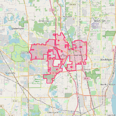 Map of Gurnee