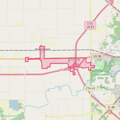 Map of Harristown