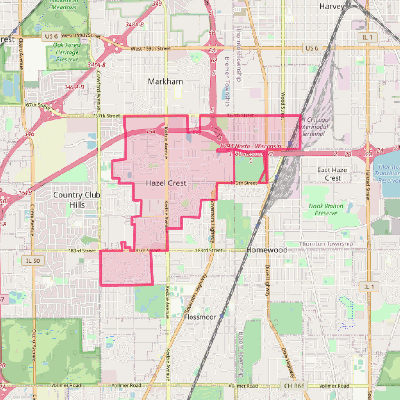 Map of Hazel Crest