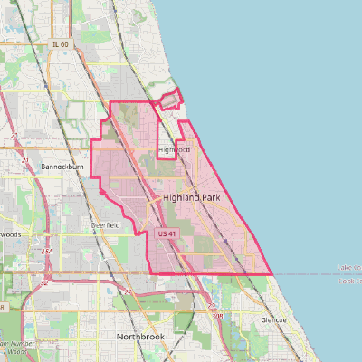 Map of Highland Park