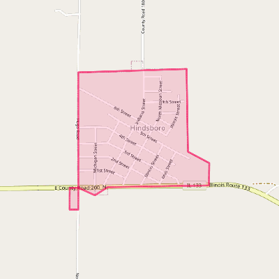 Map of Hindsboro