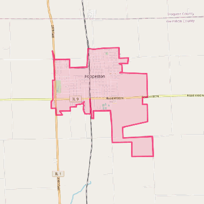 Map of Hoopeston