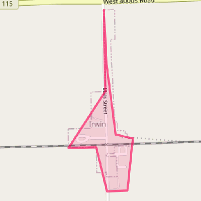 Map of Irwin