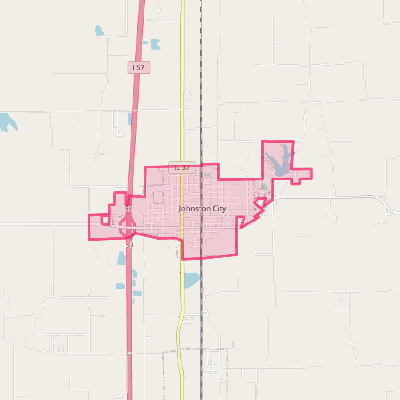 Map of Johnston City