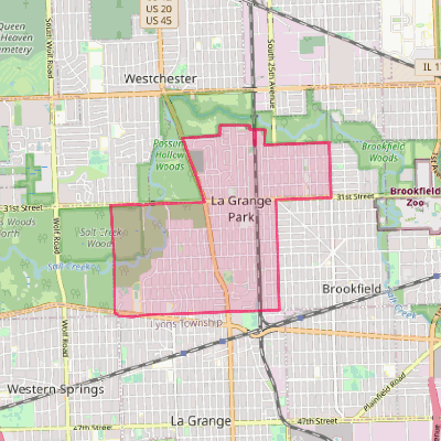 Map of La Grange Park