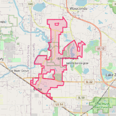 Map of Lake Barrington