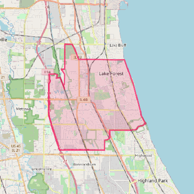 Map of Lake Forest