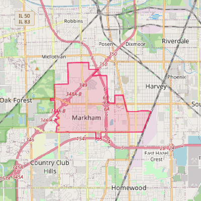 Map of Markham