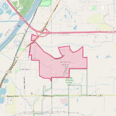 Map of Marquette Heights
