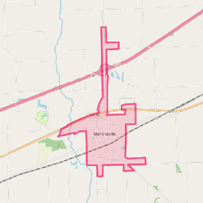 Map of Martinsville