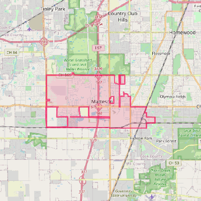 Map of Matteson