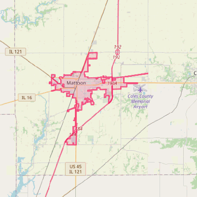 Map of Mattoon