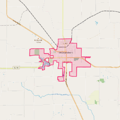 Map of McLeansboro