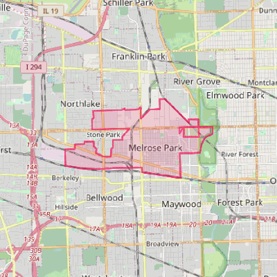 Map of Melrose Park