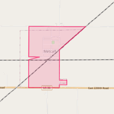 Map of Metcalf