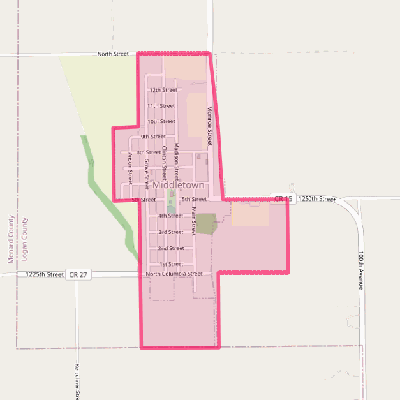 Map of Middletown