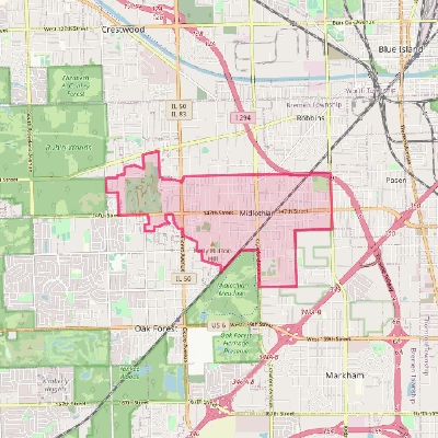 Map of Midlothian