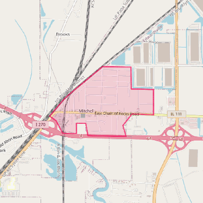Map of Mitchell