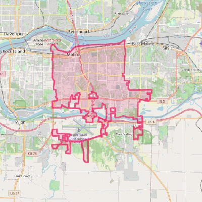 Map of Moline