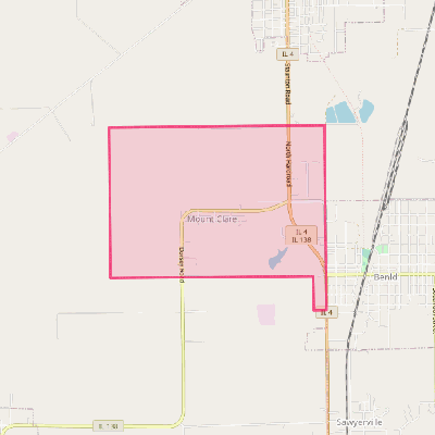 Map of Mount Clare