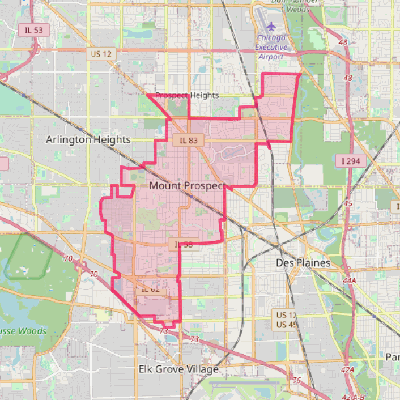 Map of Mount Prospect