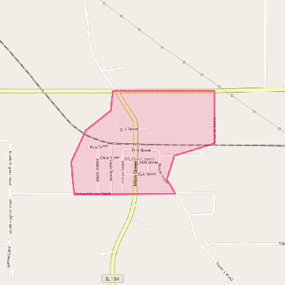 Map of Mulkeytown